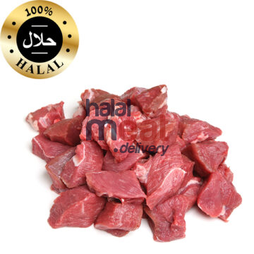 Halal mutton boneless diced